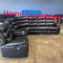 Furniture, living room sectional leather
