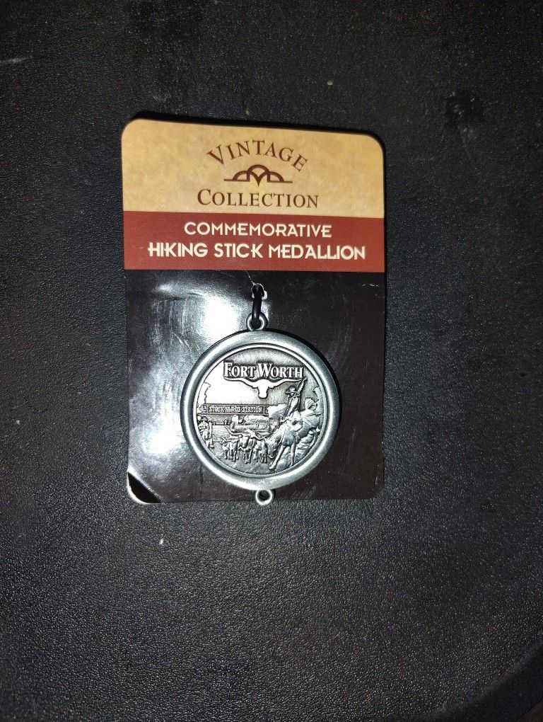 Vintage Collection Hiking Stick Medallion Fort Worth
