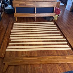 King size wooden bed frame