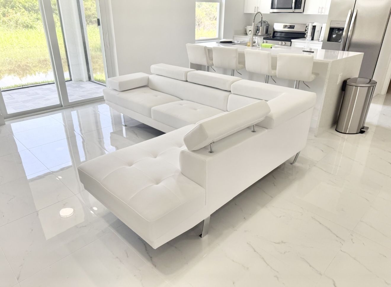 ✨WHITE SECTIONAL- SECCIONAL BLANCO