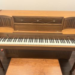 Baldwin Acrosonic 43" Upright Piano With Oak Bench