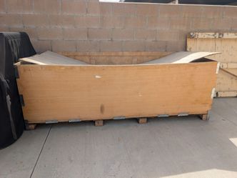 Large Wooden Shipping Crate with Pallet Base