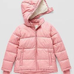 NEW Size M (10-12) Kid Girls Heavyweight Puffer Insulated Winter Jacket Hood