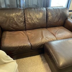 Leather Sleeper Sofa