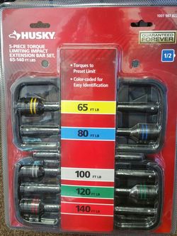 Husky 5-piece Torque extenstion bar set