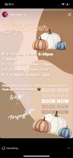 SEPTEMBER AVAILABILITY IS NOW UP LASHES