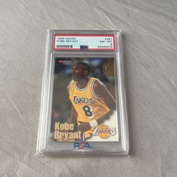 1996 NBA Hoops Kobe Bryant Rookie #281 PSA 8 NM-MT HOF Los Angeles Lakers