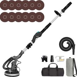 Drywall Sander with Vacuum, IMQUALI® 9.5A 1050W Electric Sander Tool with Variable Speed RPM, Popcorn Ceiling Removal Tool with Extendable Han
