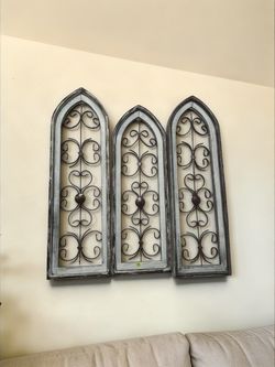 Gothic Arch Window Wall Decor Set of 3