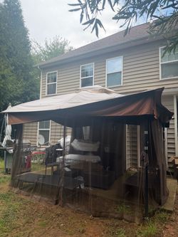 Complete backyard canopy + Curtain