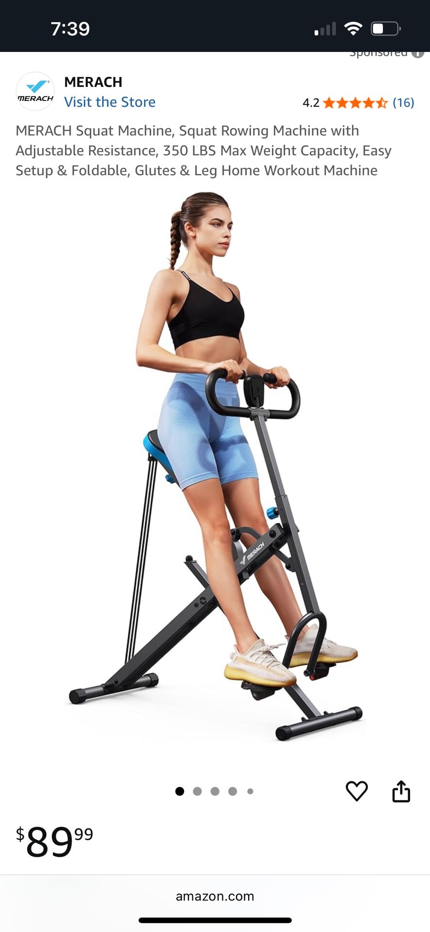2 In 1 Squat And Rowing Exercise Machine