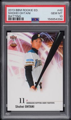 2013 BBM ROOKIE EDITION #42 SHOHEI OHTANI BATTING JAPANESE RC PSA 10