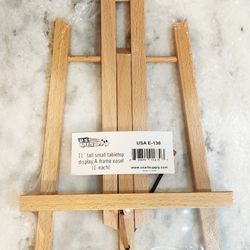 4- 11 inch Tall Wood Tabletop Easels