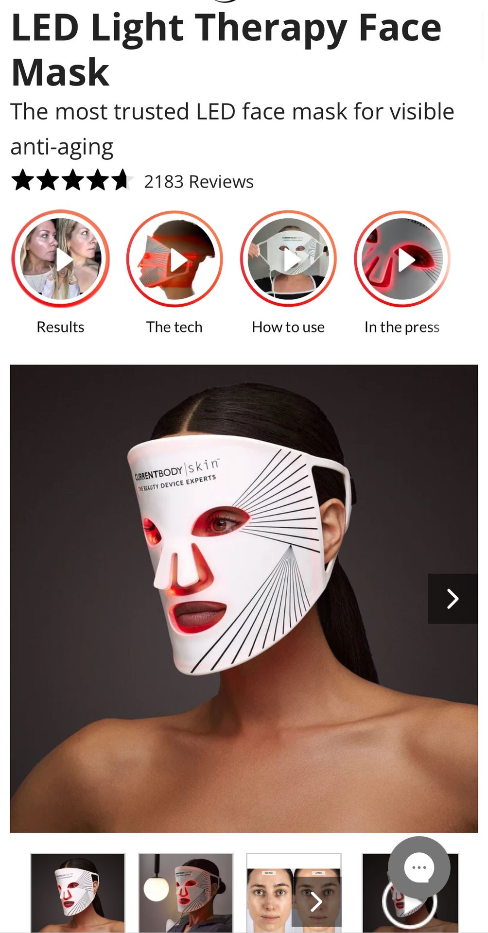 CurrentBody LED Face Mask