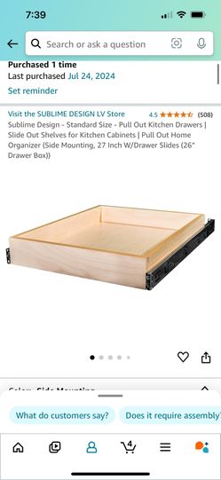 Pull Out Kitchen Drawer