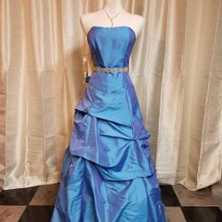 Blue Quinceanera dress