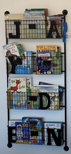 Ridge Road Decor 5-basket Iron Wire Wall organizer in black