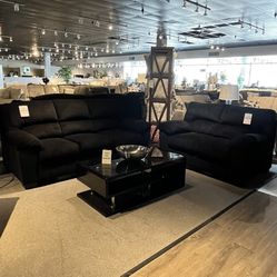 Black Sofa And Loveseat