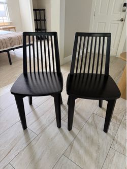 2 pk Linden Modified Windsor Wood Dining Chair - black