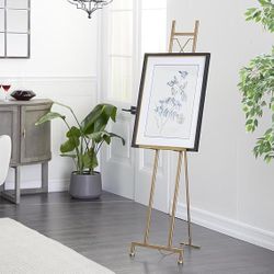Gold Easel Metal Display 17 X 57