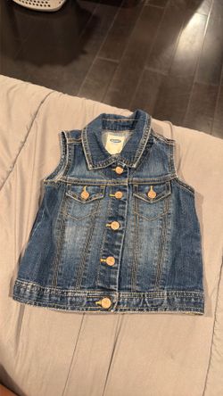 Old navy, kids vest, jean, denim, baby girl denim