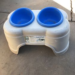 Ergonomic Design Large Dog Food/Water Bowl  Stand With Bowls , Stands 12 Inches Tall 