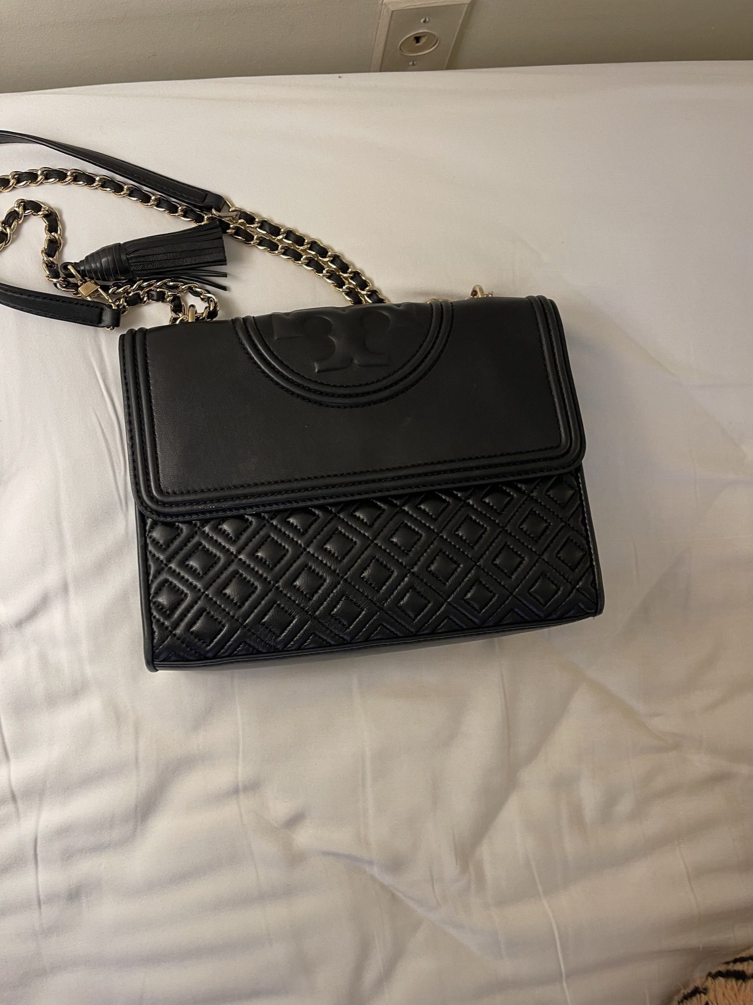 Tory Burch Leather Fleming Bag 