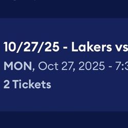 2 Laker Tickets Vs Blazers