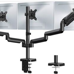 Triple Monitor Desk Mount for 3 Screens up to 32” – Heavy Duty Adjustable Arm