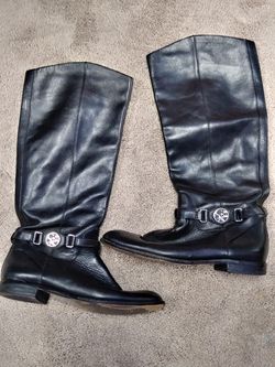 Coach black leather boots Sz 7.5