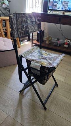 Hunting Chair with Storage Bag, Folding Hunting Seat with Backrest
