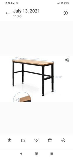 work table made of bamboo