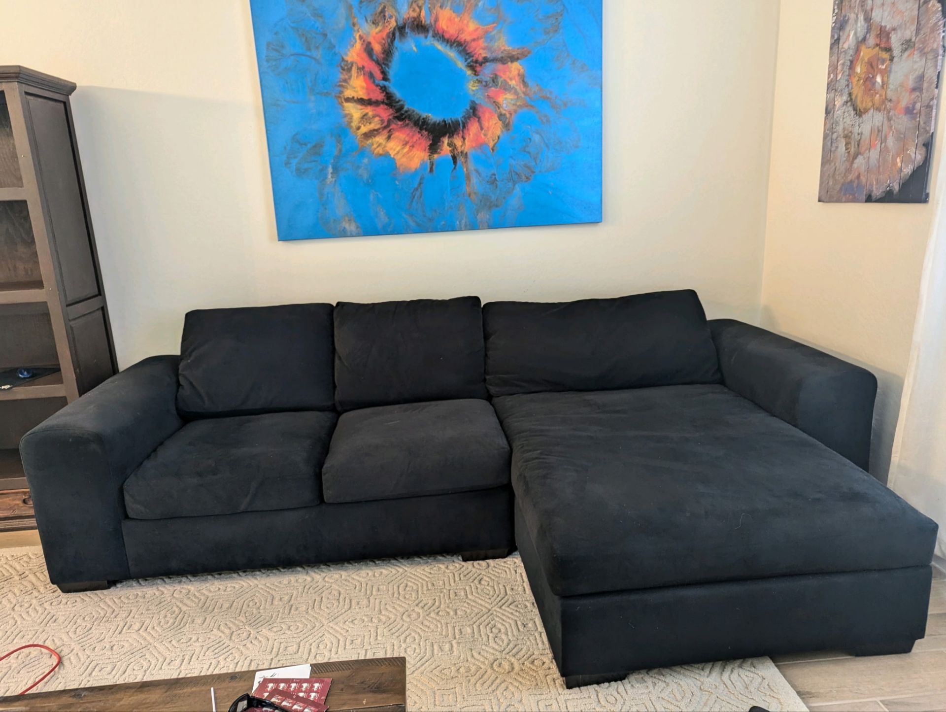 Black cloth couch