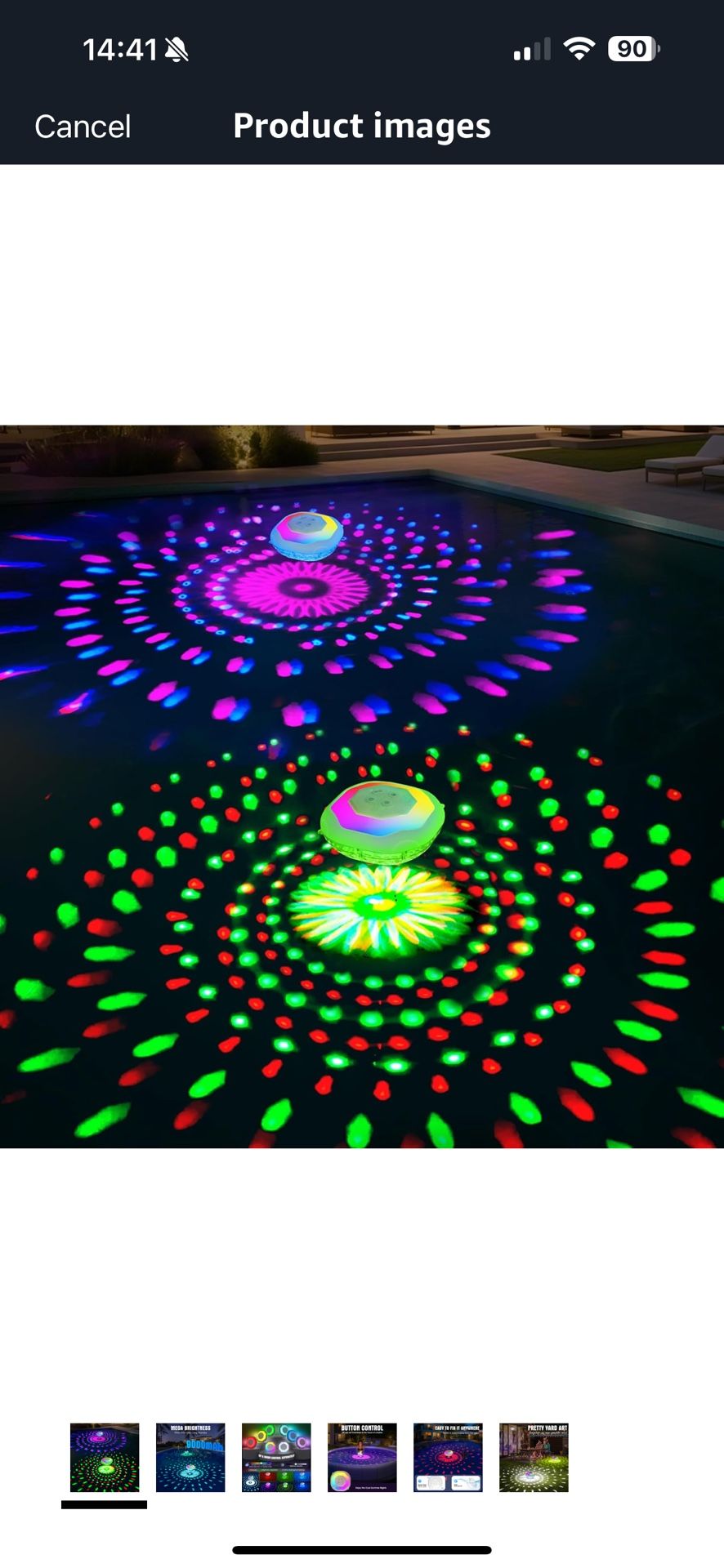 Floating Pool Lights, 9000mAh Rechargeable Swimming Pool Lights That Float, IP68 Waterproof Glow Pools Light