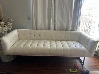 White leather Couch