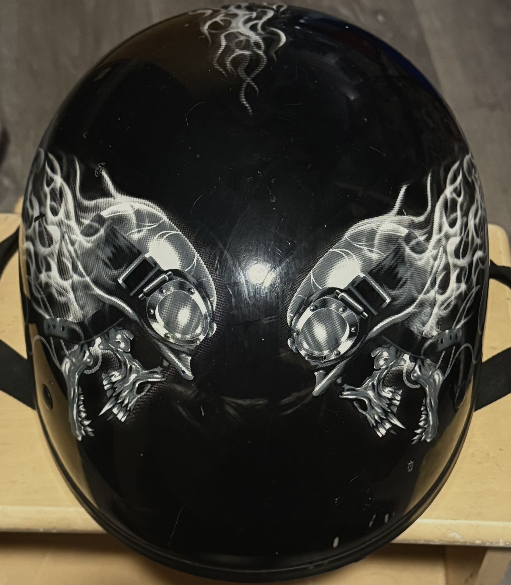 Skid Lids Biker Skull Helmet - Black - XL - MOTORCYCLE/OFFROAD