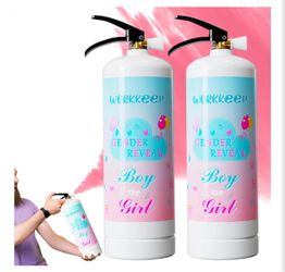 Pink Gender Reveal Fire Extinguishers