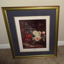 Antique “Still Life of Summer Flowers” by George Frederick Ziesel 