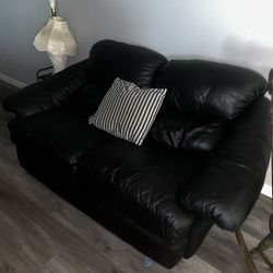 Leather Lover Seat & Ottoman 