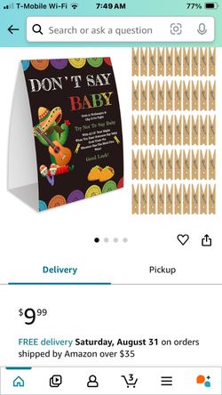 Don’t Say Baby  Fiesta Theme Baby Shower Game