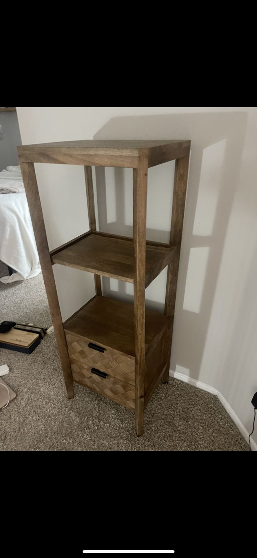 Home Goods Shelving Unit w/ 2 bottom drawers