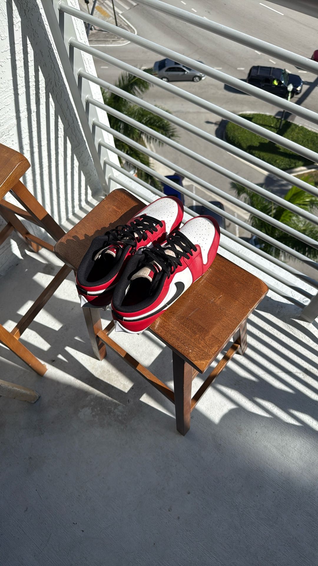 Jordan 1s Red and White Low Football Cleats