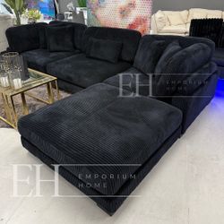 Black Cloud 4 Piece Sofa Sectional 🔥buy Now Pay Later 