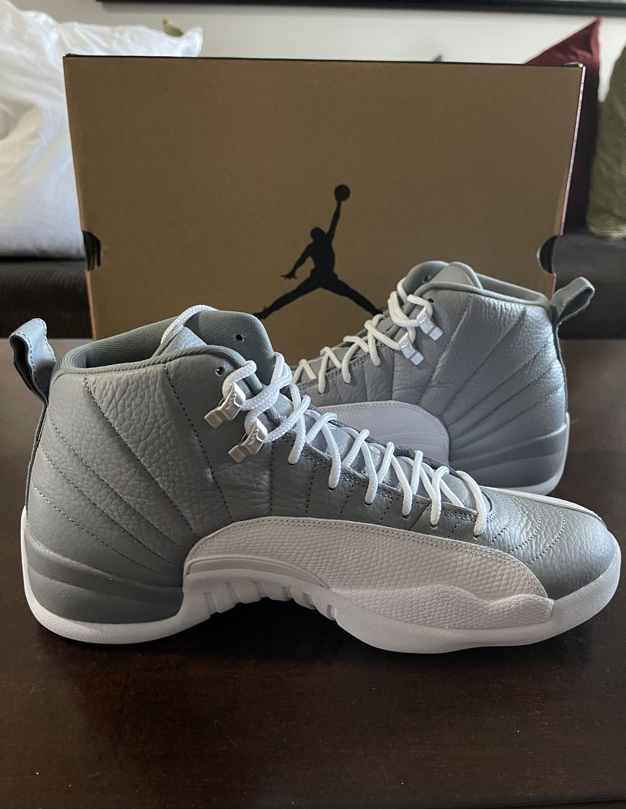 Nike Air Jordan 12 Retro /White-Cool Grey  Size: 12.5
