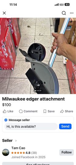 Milwaukee edger attachment
