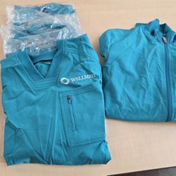 Teal Infinity Athletic Fit Brand Unisex Scrubs $20 each obo