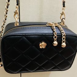 Leather Little Box Crossbody Bag 18x11x7cm