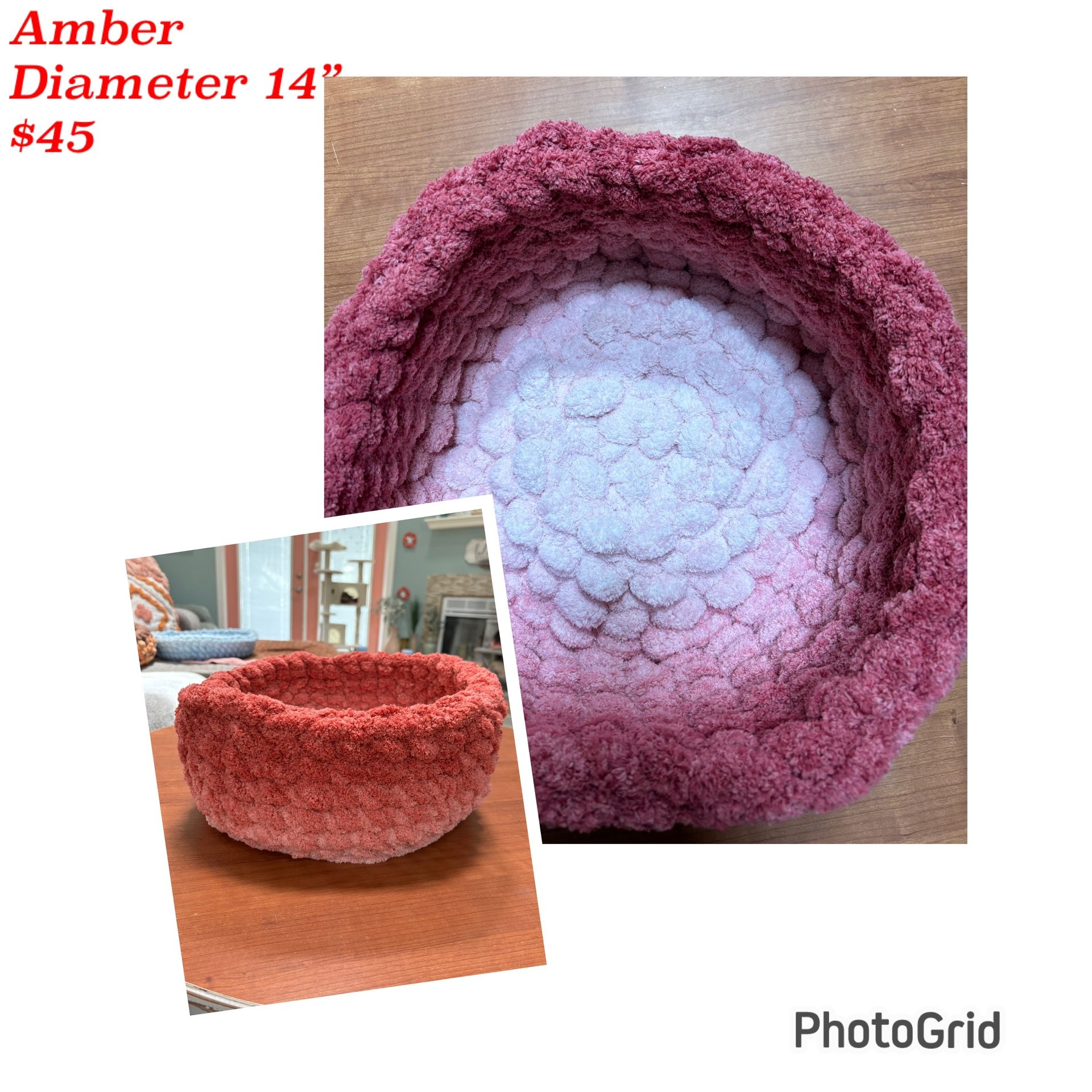 Ombré pet bed, soft and flexible