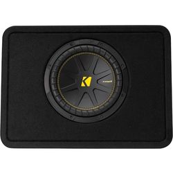 KICKER 50TCWC104 CompC 10" Subwoofer in Thin Profile Enclosure 4-Ohm
