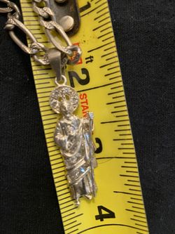 925 sterling silver heavy chain and pendant